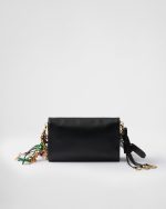 Prada Soft Sound Small Leather Shoulder Bag With Charms - Image 6